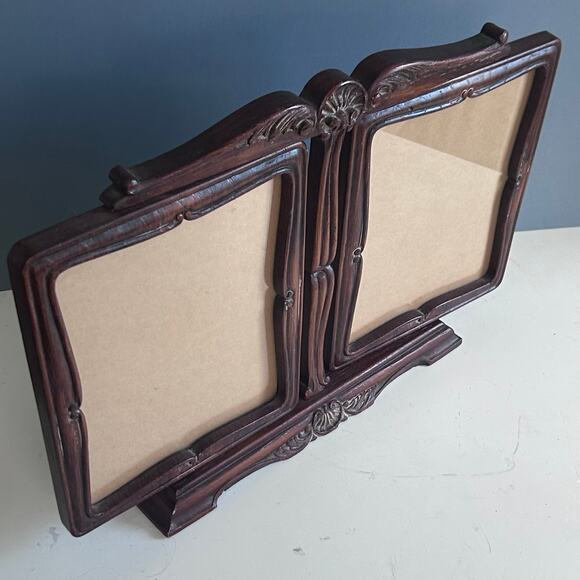 Picture Frame Stand Pair Victorian Swing style vintage cabincore wood Prairie - Picture 4 of 10